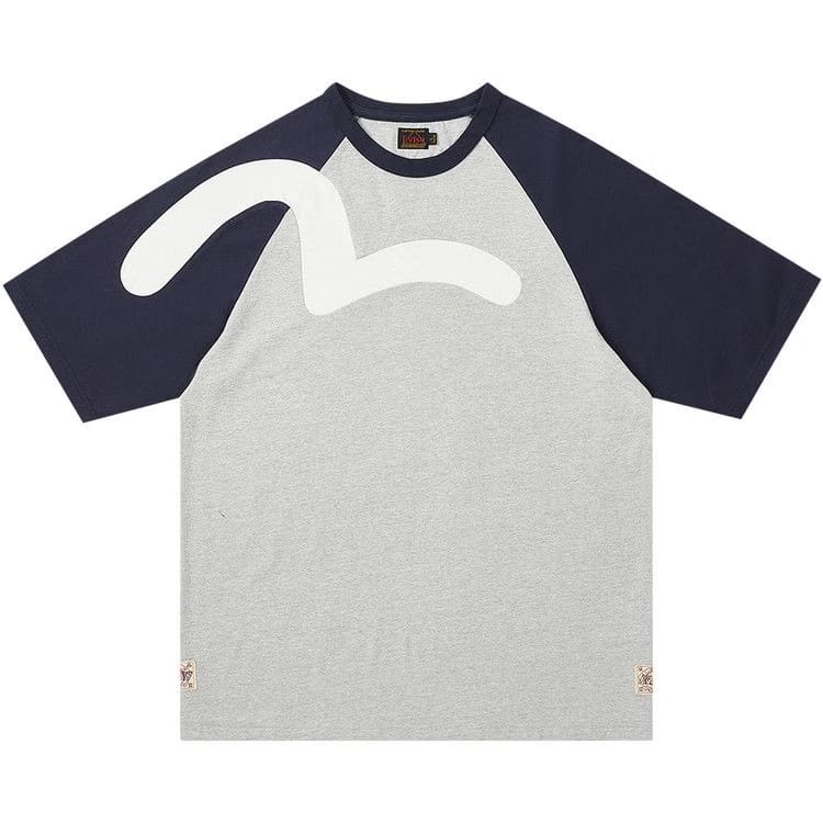 Palace x Evisu Seagull Raglan T-Shirt Grey Marl
