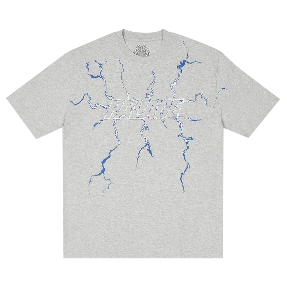 Palace Fully Charged T-Shirt Grey Marl