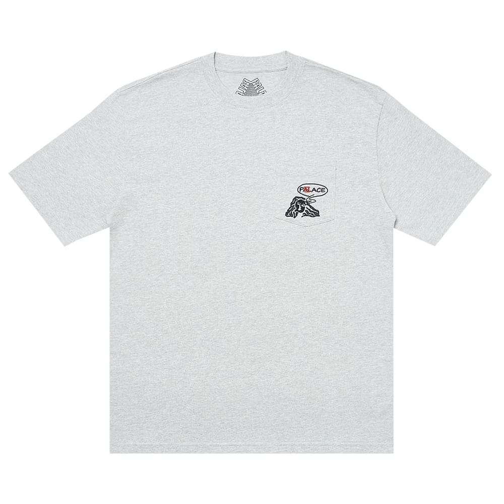 Palace Peace Pocket T-Shirt Grey Marl