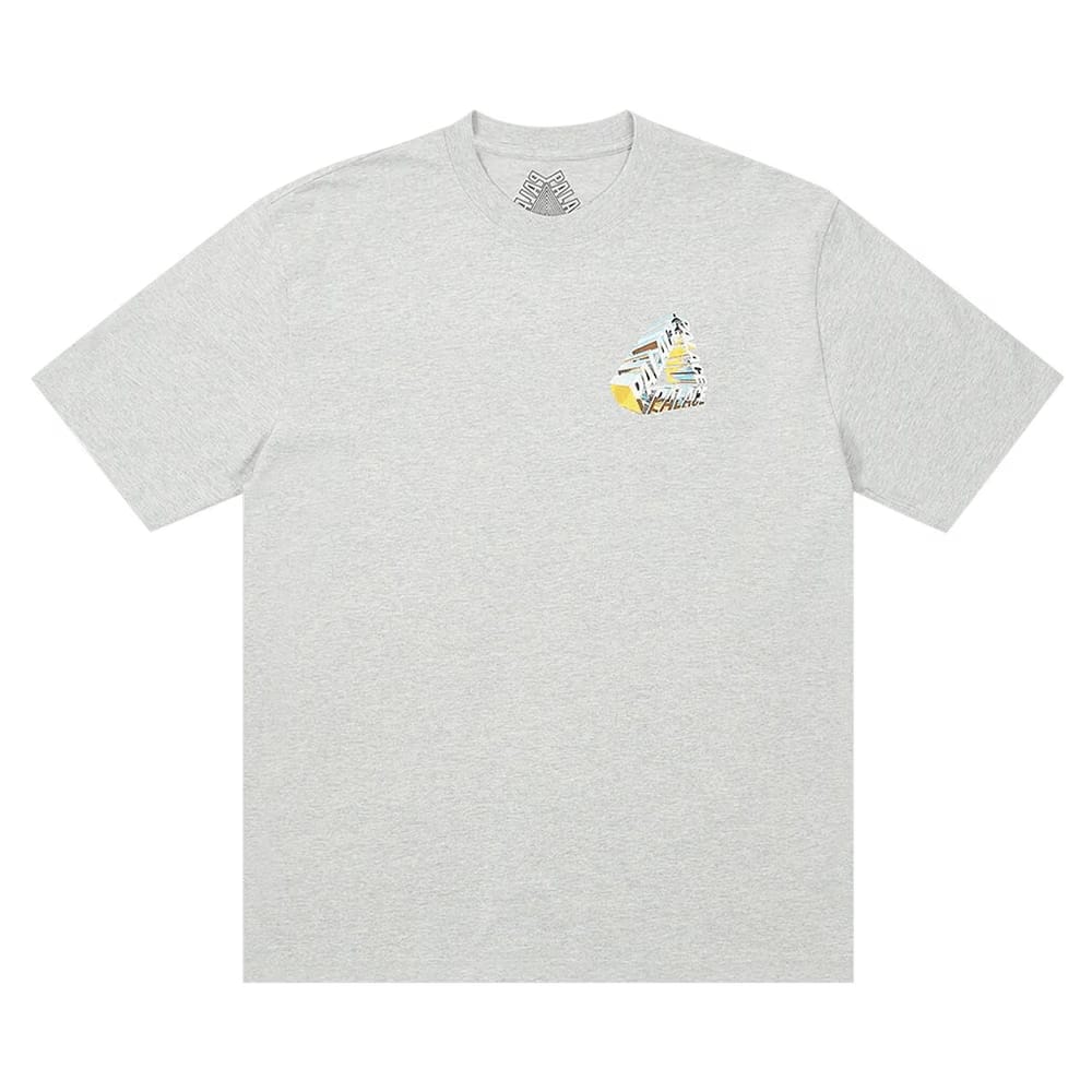 Palace Tri-Chrome T-Shirt Grey Marl