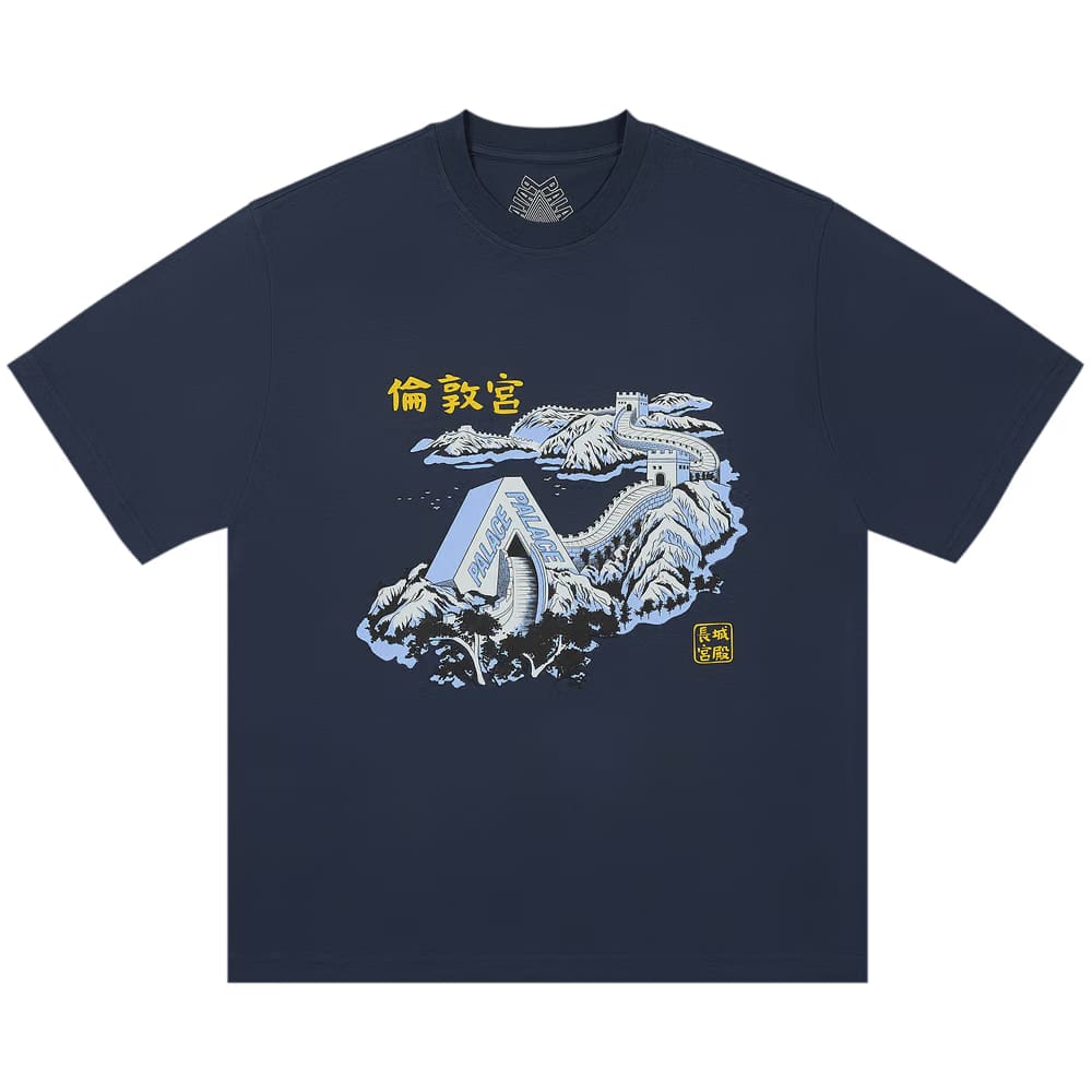 Palace Great Wall Of Tri-Na T-Shirt Navy