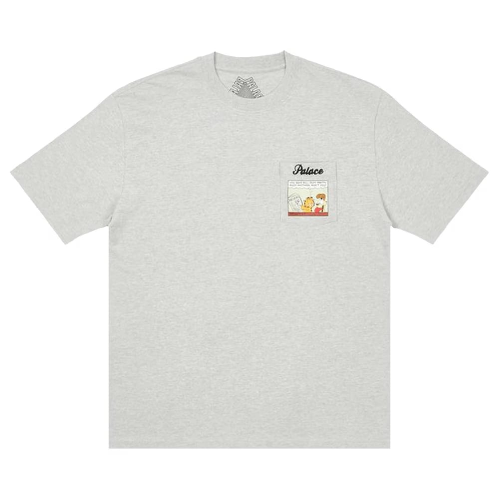 Palace Garfield Pocket T-Shirt Grey Marl
