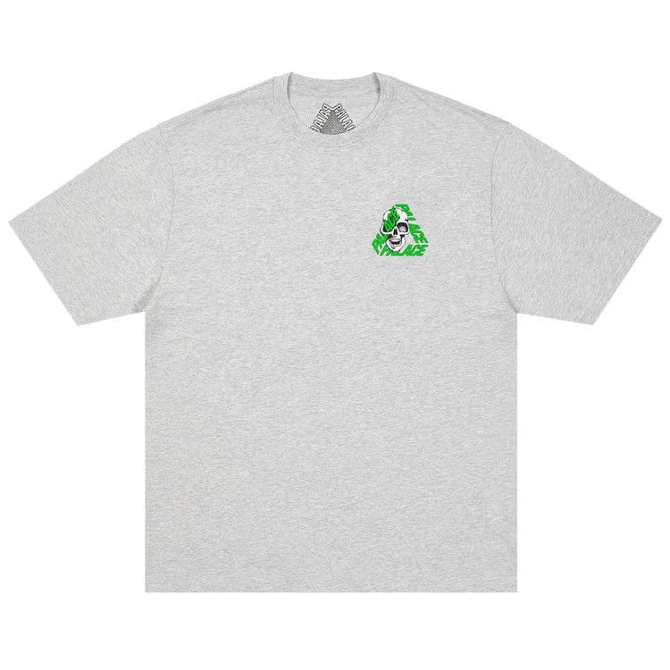 Palace P3 Skull T-Shirt Grey Marl