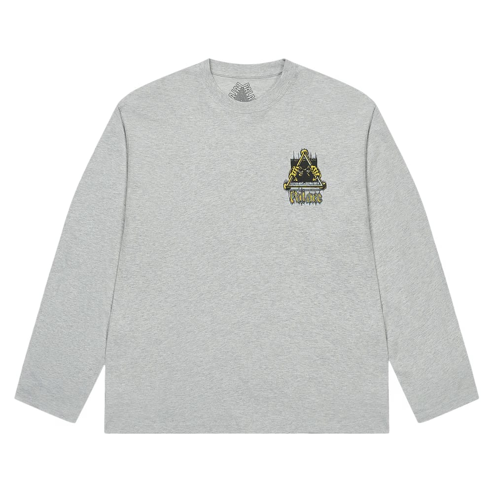 Palace Lock In Long-Sleeve Grey Marl