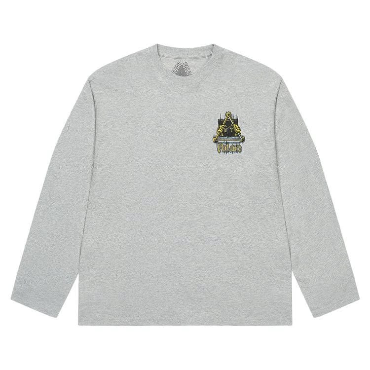 Palace Lock In Long-Sleeve Grey Marl