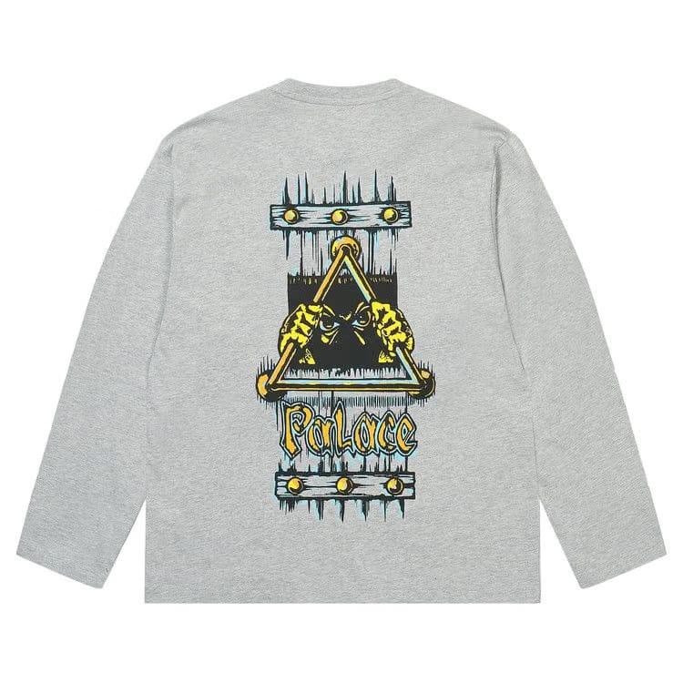 Palace Lock In Long-Sleeve Grey Marl
