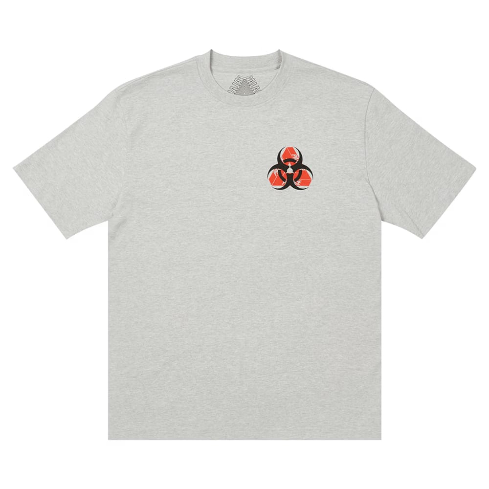 Palace Bio Hazard T-Shirt Grey Marl