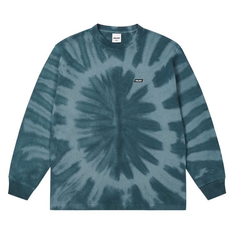 Palace Tie-Dye Waffle Long-Sleeve Navy