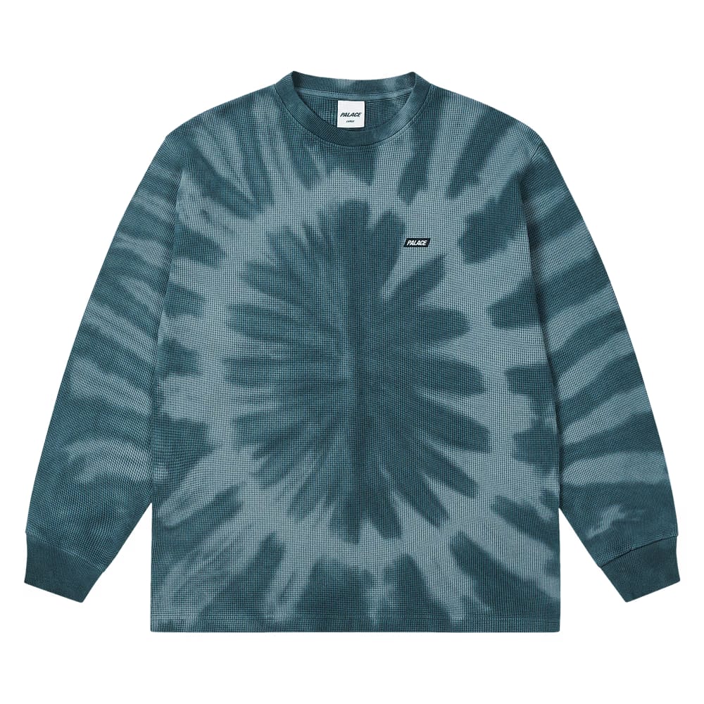 Palace Tie-Dye Waffle Long-Sleeve Navy