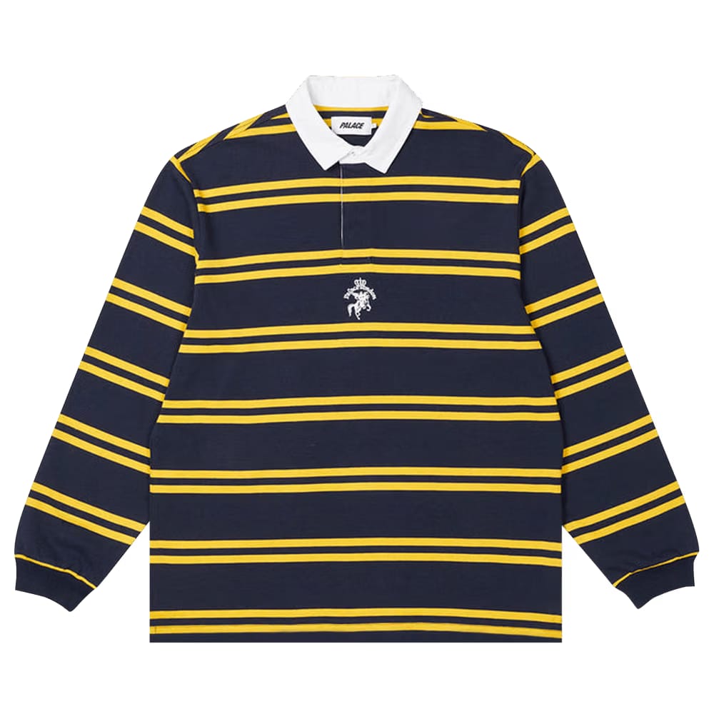 Palace Stripe Rugby Navy/Yellow