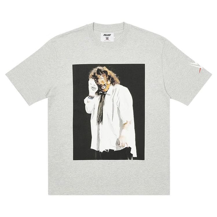 Palace x WWE Mankind Sock T-Shirt Grey Marl
