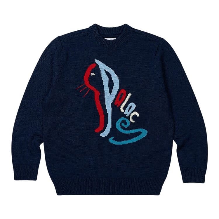 Palace Cat Knit Navy