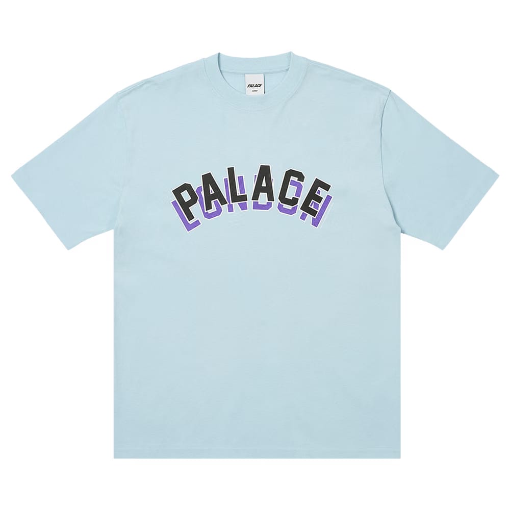 Palace London Stack T-Shirt Crystalised Blue