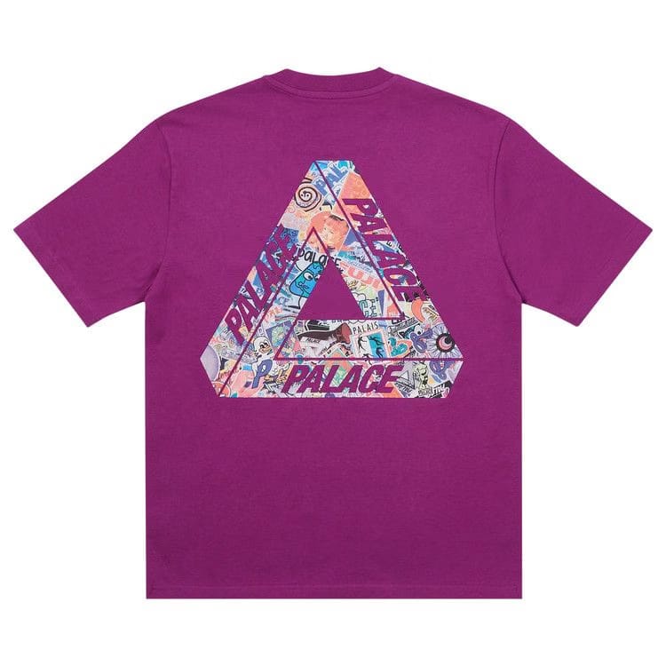 Palace Tri-Sticker Pack T-Shirt Plum