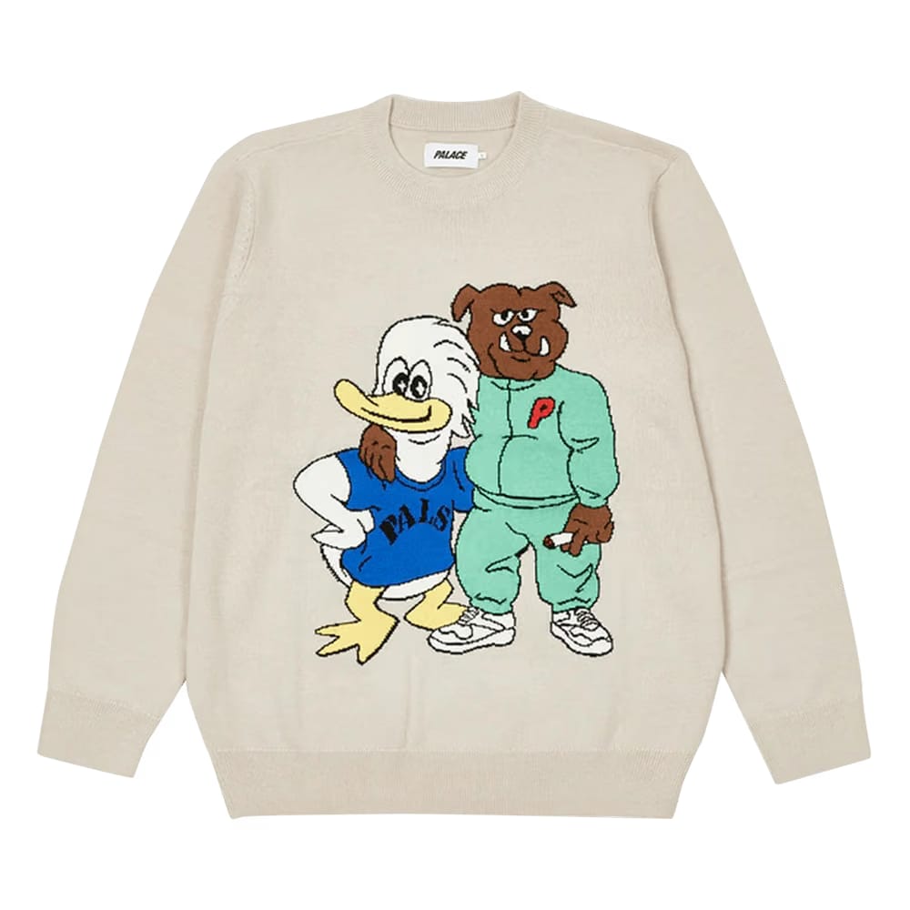 Palace Dog And Duck Knit Cream