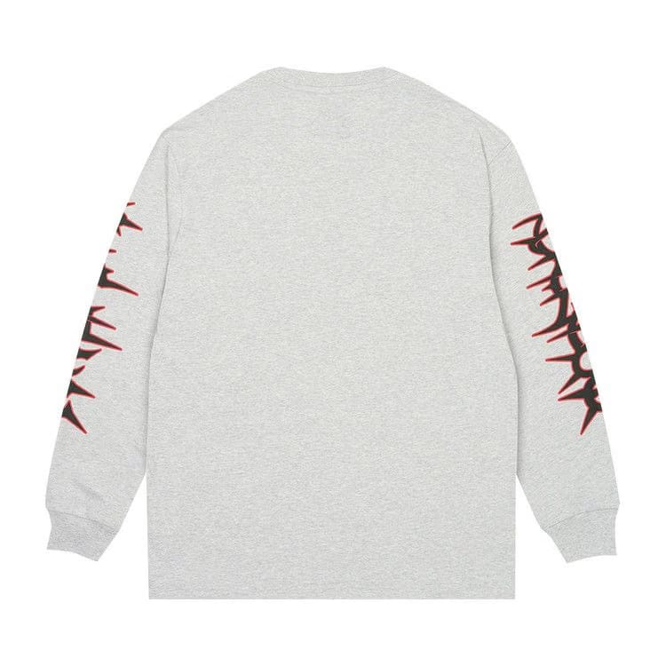 Palace Spiked Long-Sleeve Grey Marl