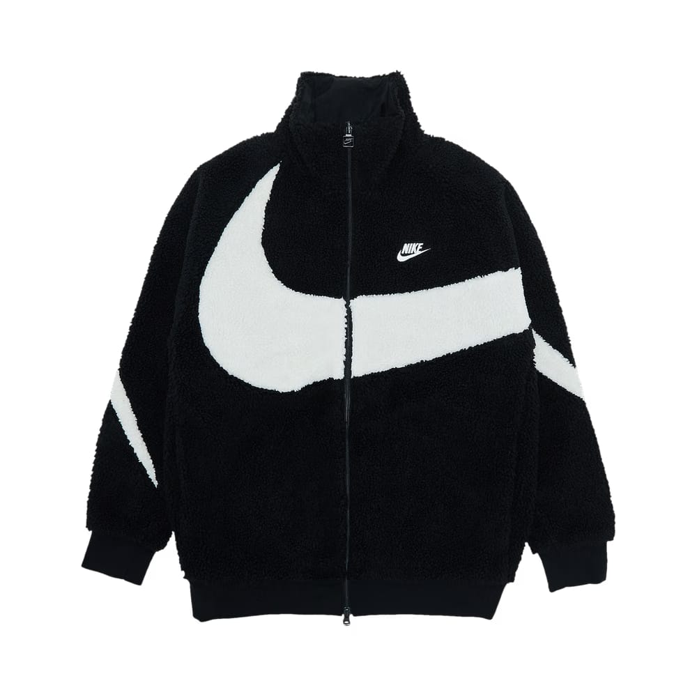 Nike Big Swoosh Reversible Boa Jacket Black