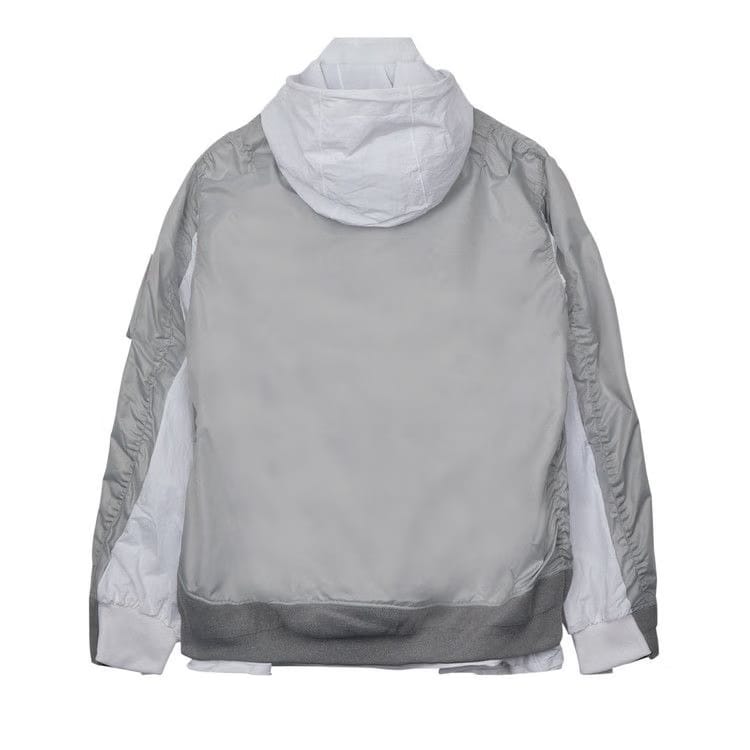 Nike x Sacai Layered Bomber Jacket Grey Fog