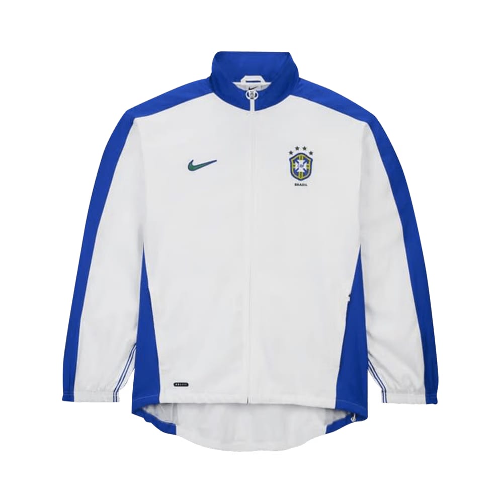 Nike Brazil 1998 Reissue Soccer Replica Track Jacket White/Lyon Blue/Lyon Blue