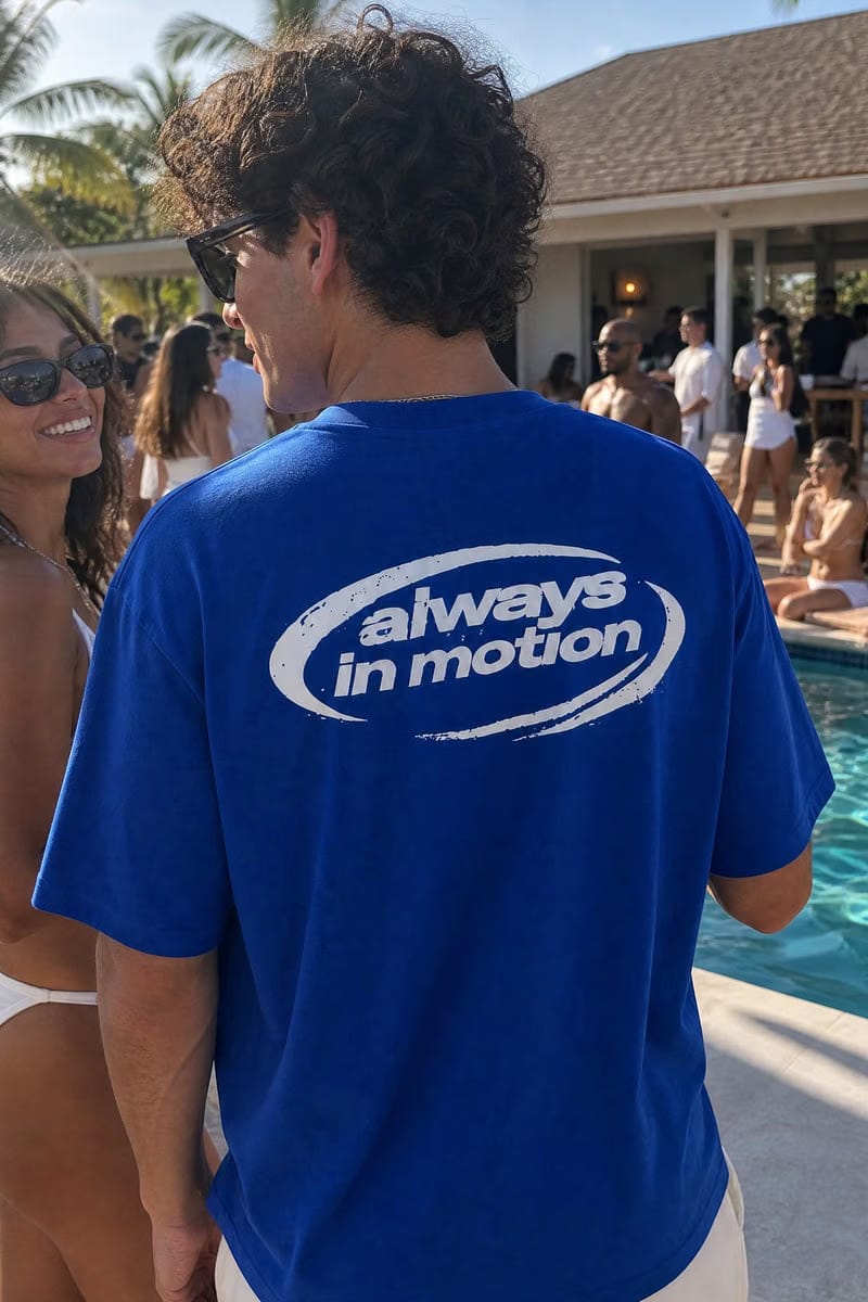 Off supply Always In Motion Blue T-shirt