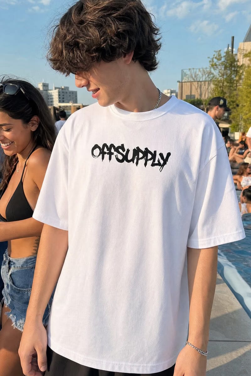Off supply Club white t-shirt
