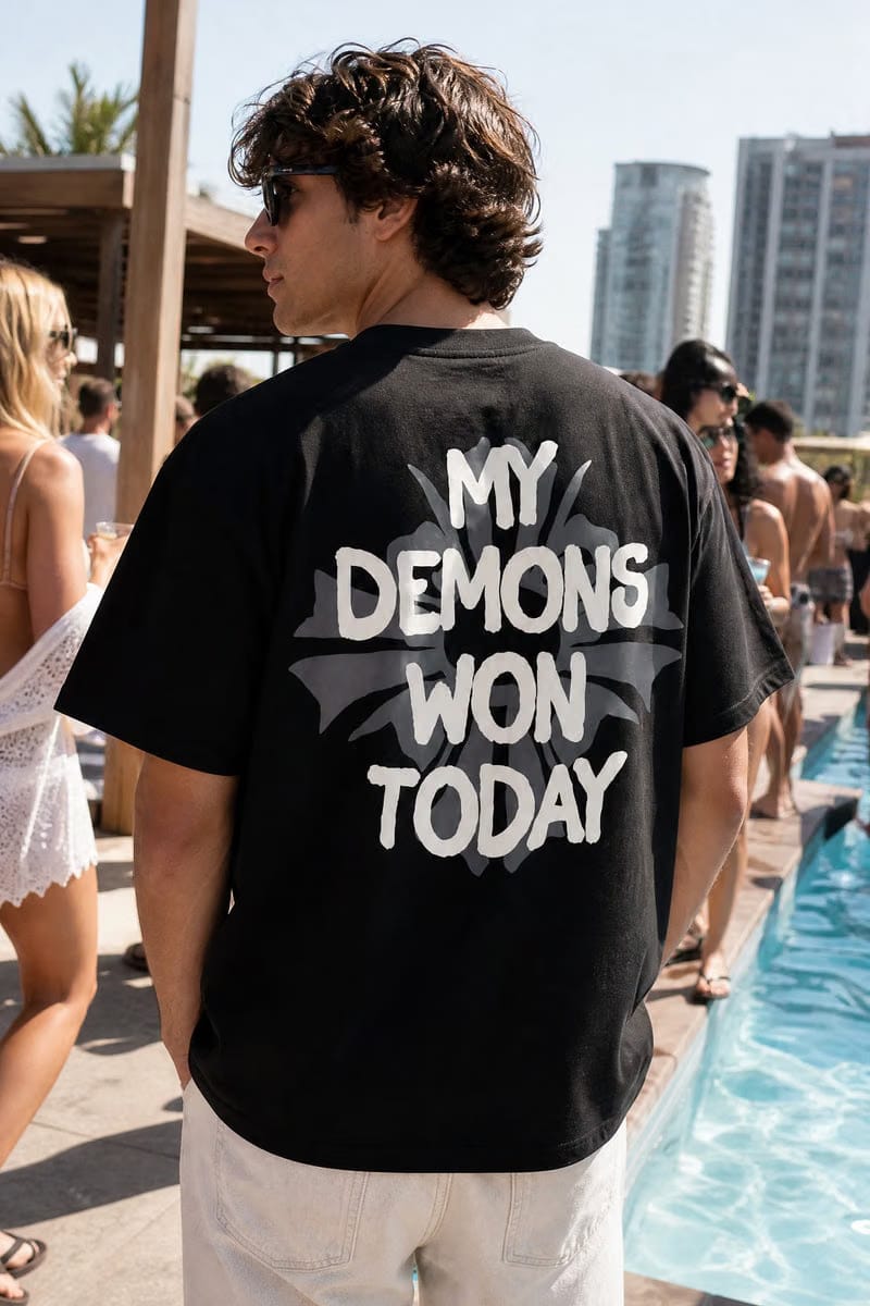 Off supply Demons Black T-shirt