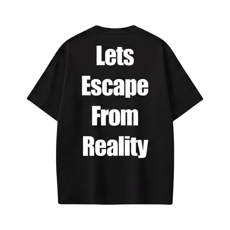 Off supply Escape From Reality black t-shirt