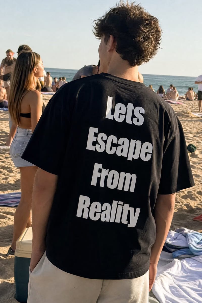 Off supply Escape From Reality black t-shirt