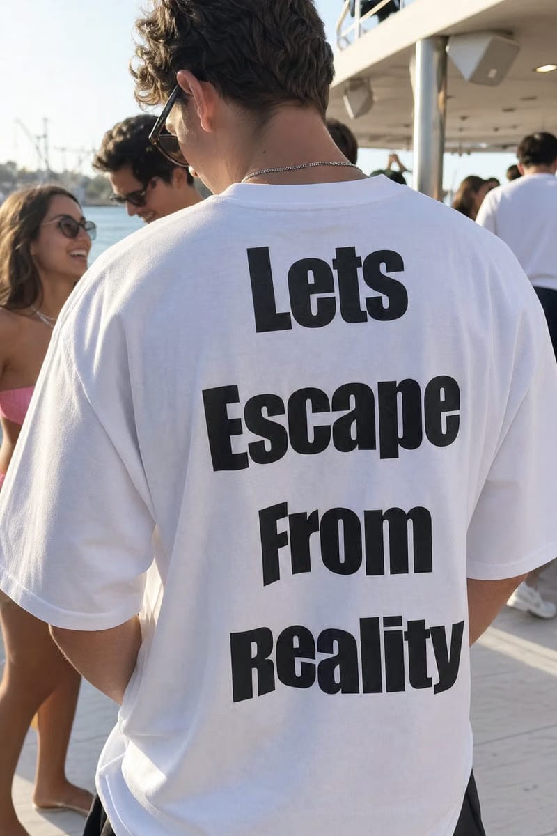 Off supply Escape From Reality white t-shirt