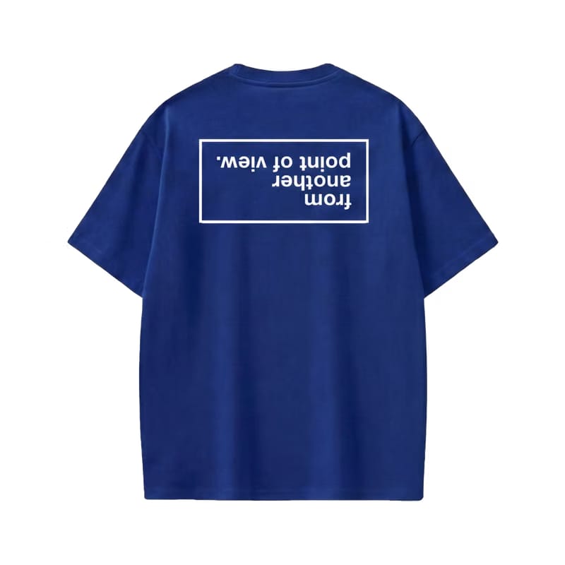 Off supply From another POV blue t-shirt