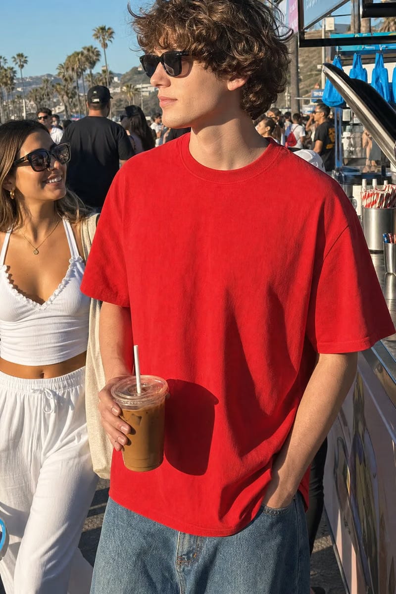 Off supply From another POV red t-shirt