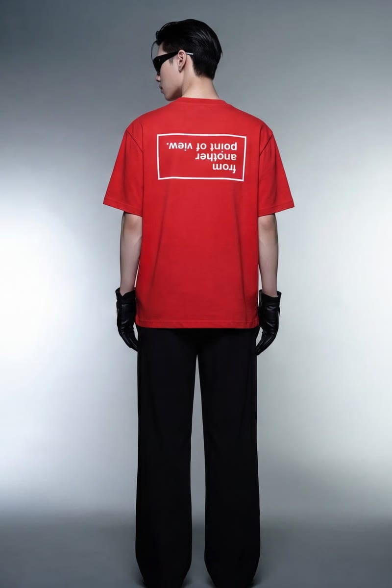 Off supply From another POV red t-shirt