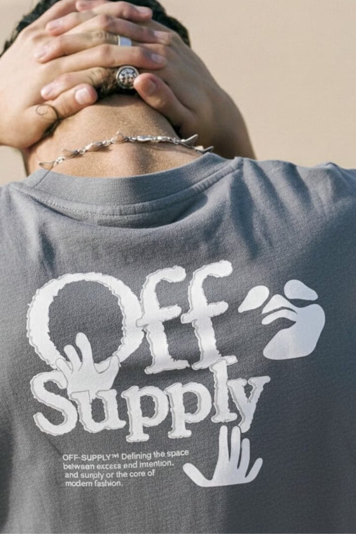 Off supply Modern Fashion grey t-shirt