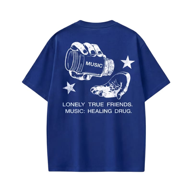 Off supply Music Drug Blue T-shirt