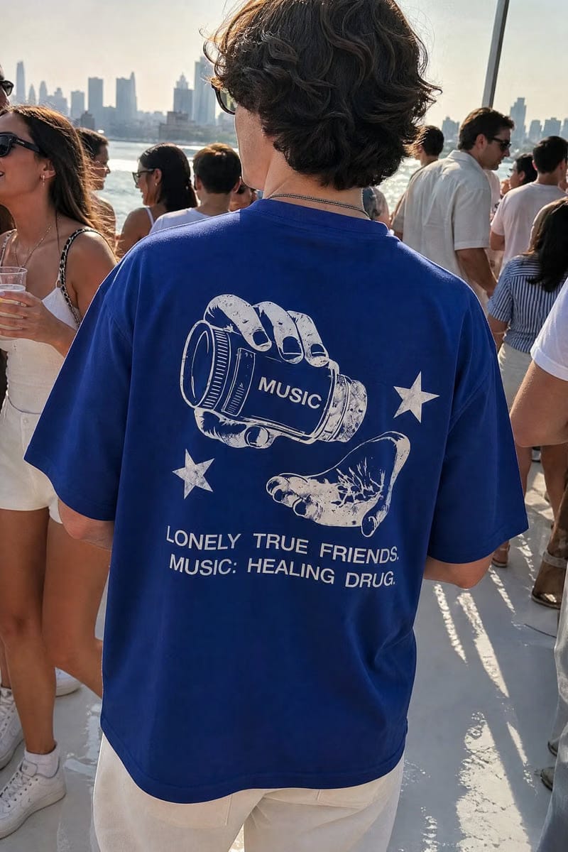 Off supply Music Drug Blue T-shirt