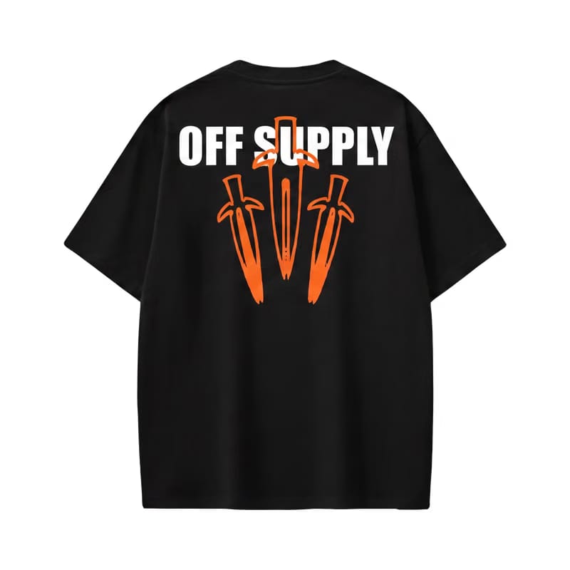 Off supply Orange Dagger black t-shirt