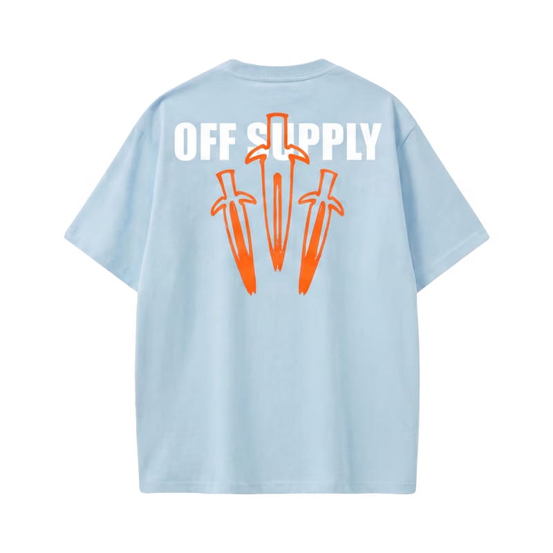 Off supply Orange Dagger light blue t-shirt