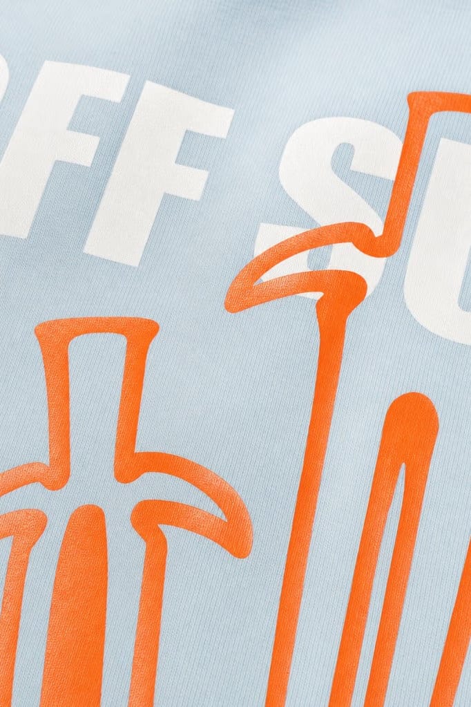 Off supply Orange Dagger light blue t-shirt