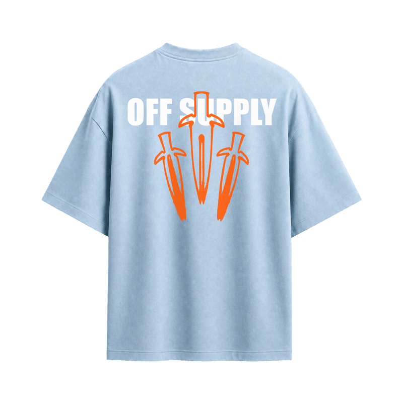 Off supply Orange Dagger light blue t-shirt