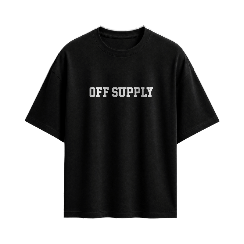 Off supply OS black T-shirt