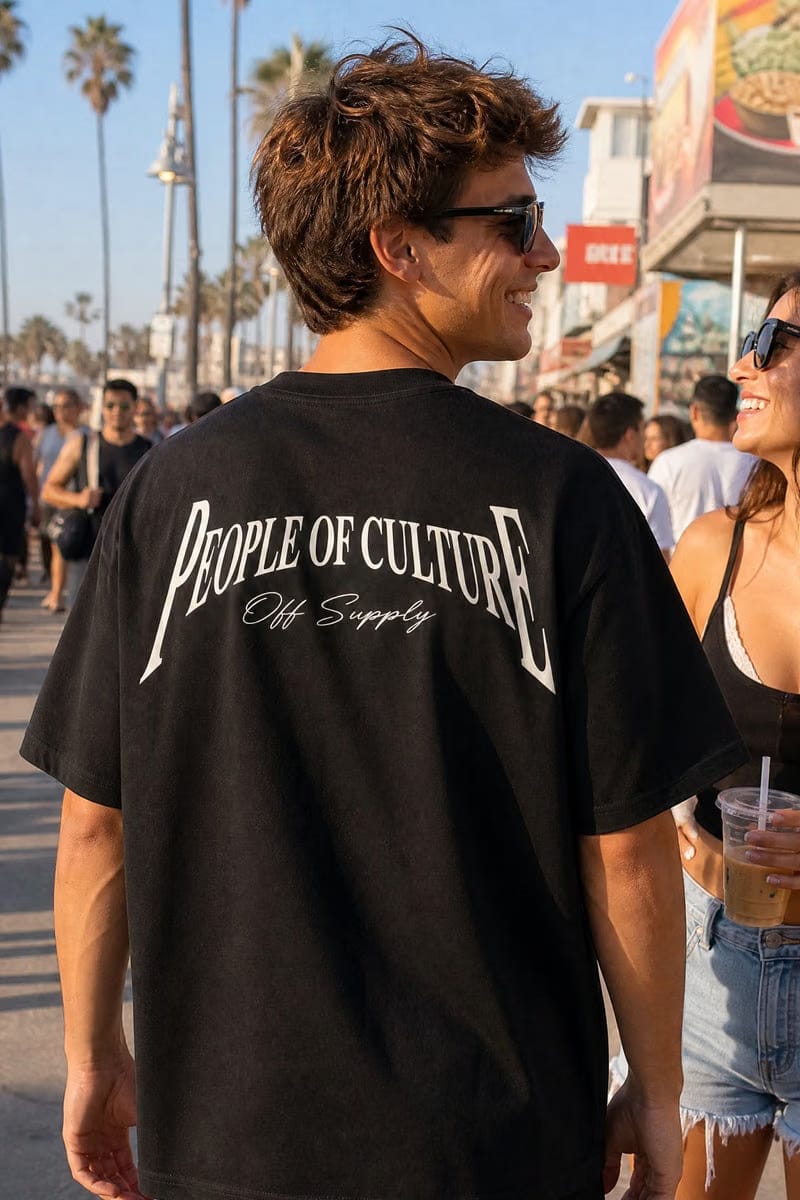 Off supply People of Culture Black t-shirt