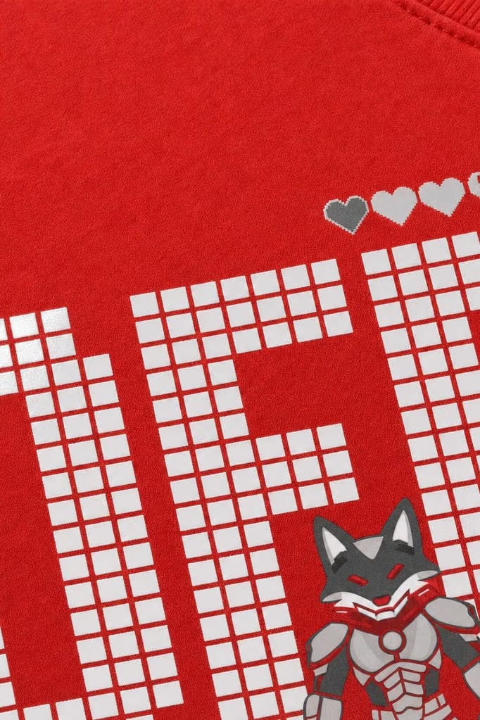 Off supply Pixel Warrior Red T-shirt
