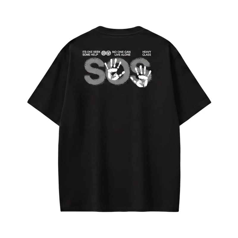 Off supply SOS Black T-shirt