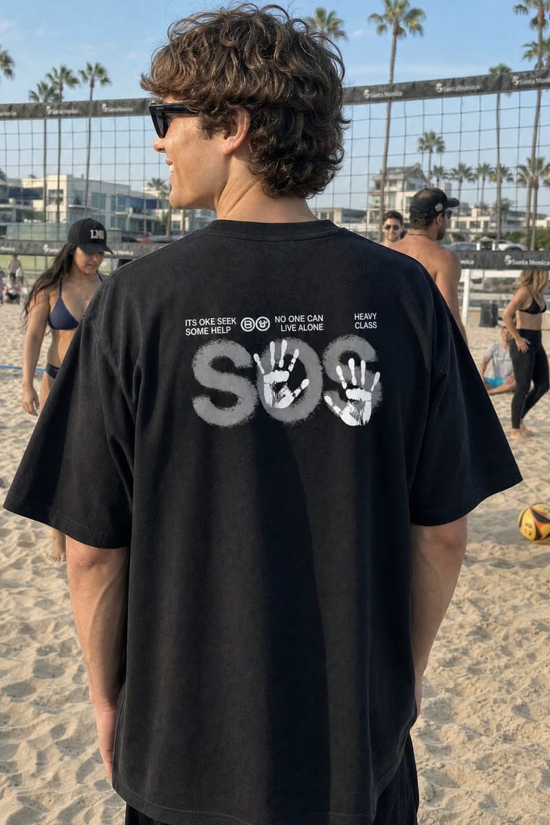 Off supply SOS Black T-shirt