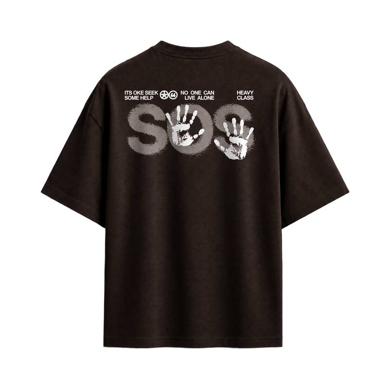 Off supply SOS Brown T-shirt
