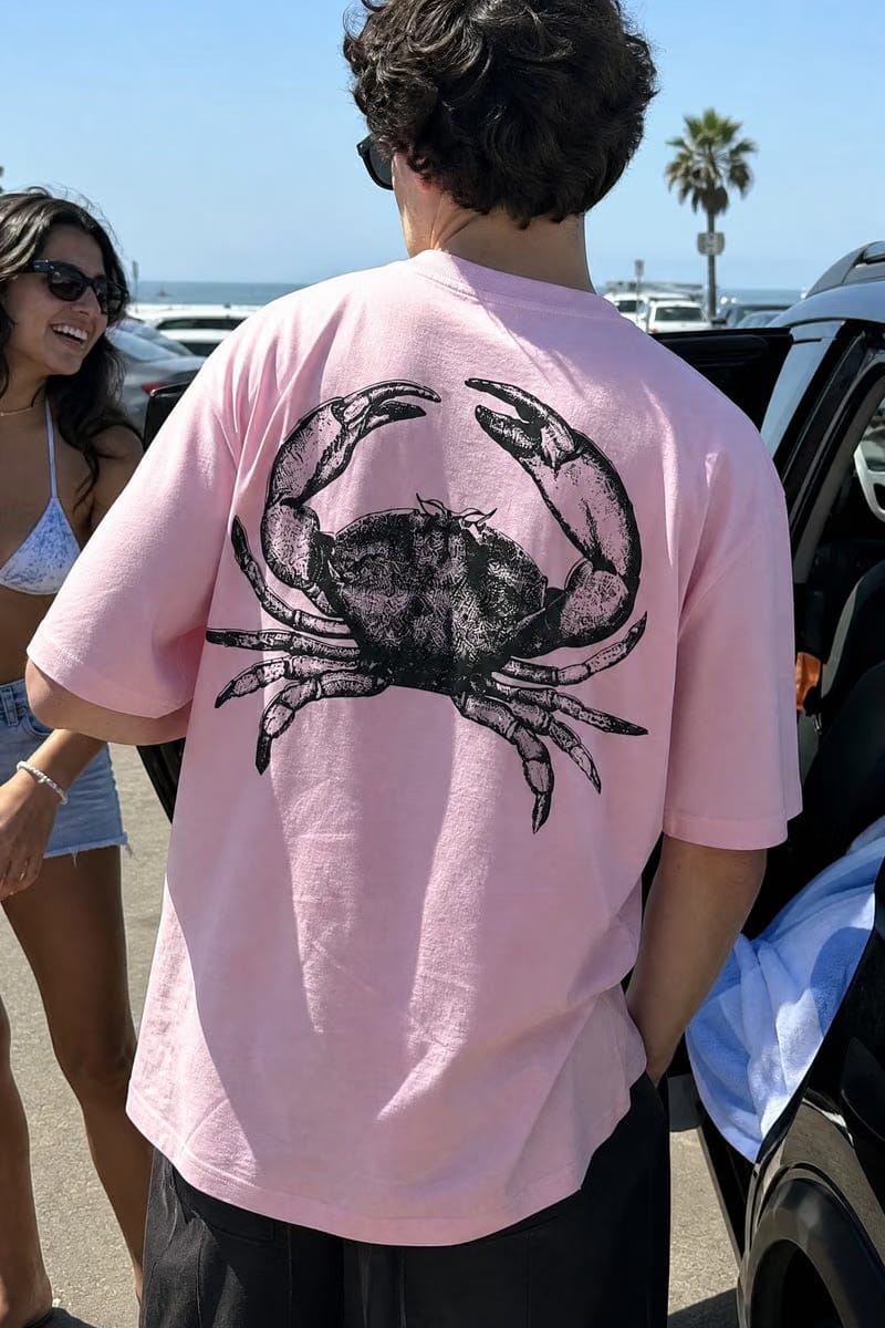 Off supply The crab pink t-shirt