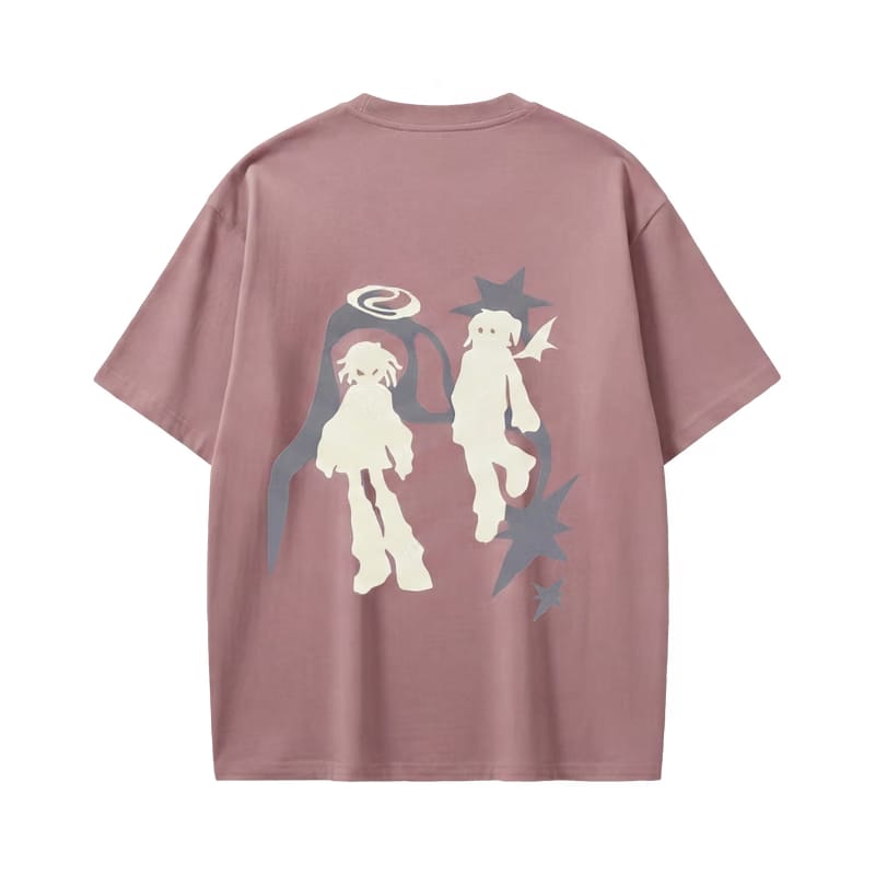 Off supply Two souls nude pink t-shirt