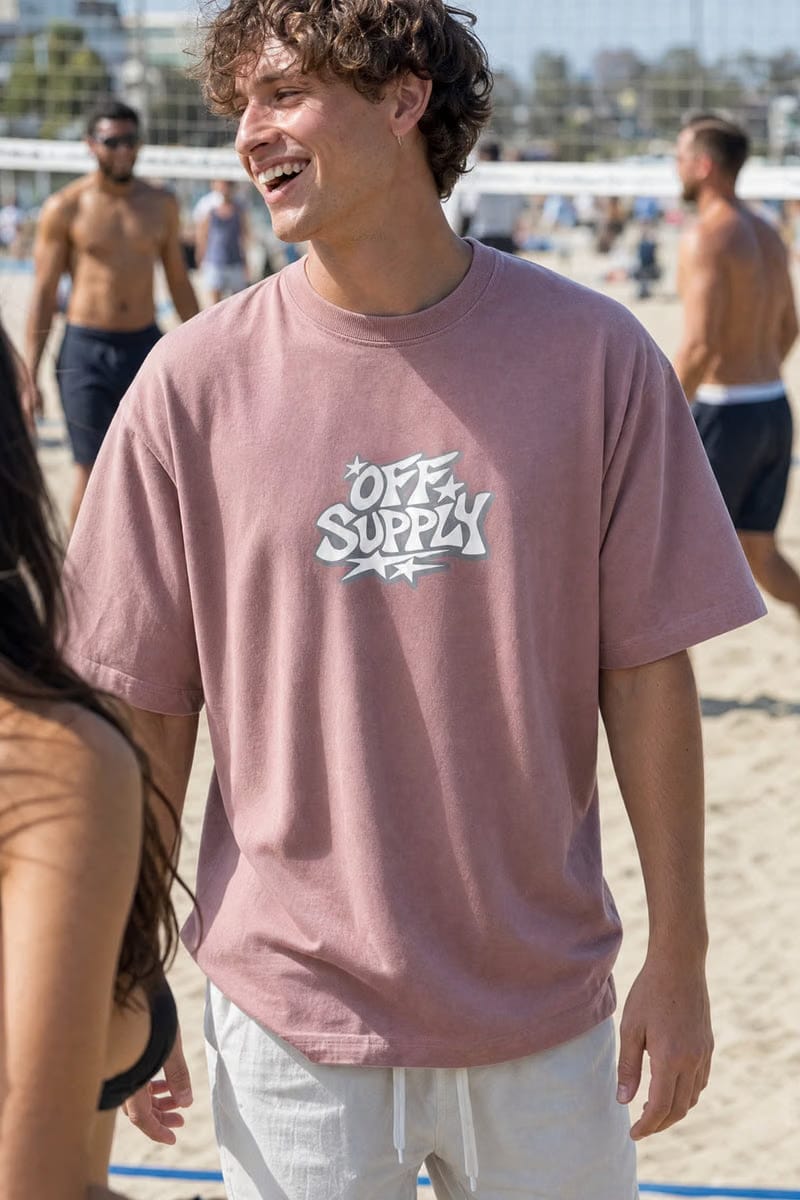 Off supply Two souls nude pink t-shirt