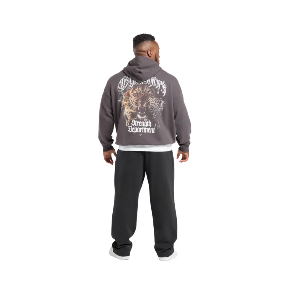 Strength Department Animal Oversized Hoodie Greyed Purple