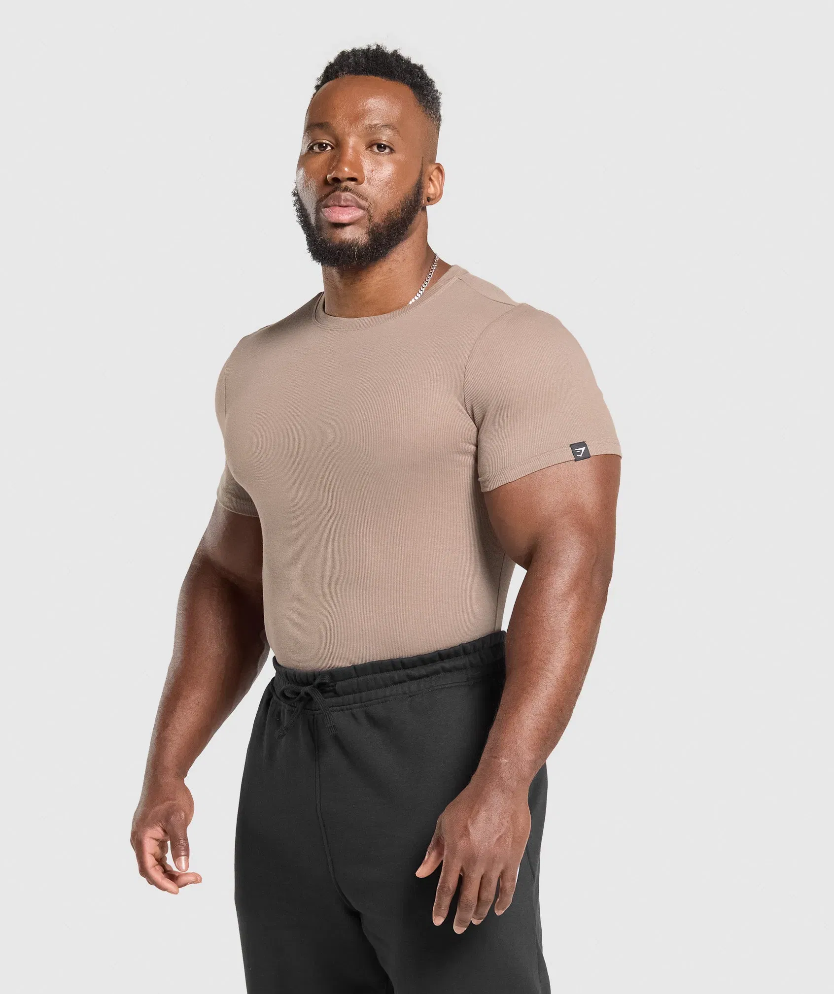 Ribbed T-Shirt Lifestyle Brown
